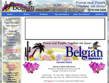 Tablet Screenshot of belgian-nursery.com